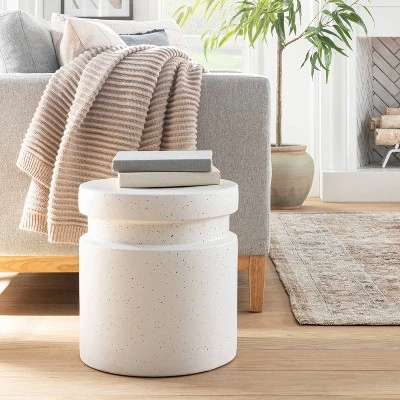 Murray Round Ceramic End Table White - Threshold™ designed with Studio McGee Murray Round Ceramic End Table White - Threshold™ Designed With Studio McGee -WarmWhisper Store GUEST 6aa990b8 a0b1 4782 b21a de239579bbf1