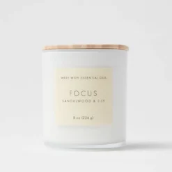 Wood Lidded Glass Wellness Focus Candle - Threshold™ -WarmWhisper Store GUEST 6ad6f3d2 39ad 4239 9365 f6449a665735