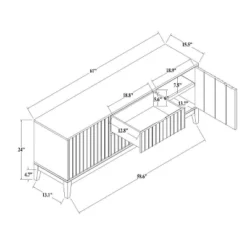 Thousand Oaks Wood Scalloped TV Stand For TVs Up To 60" - Threshold™ Designed With Studio McGee -WarmWhisper Store GUEST 6eb78357 bdca 4768 81d1 c6707913672b