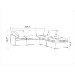 5pc Allandale Modular Sectional Sofa Set - Project 62™ -WarmWhisper Store GUEST 6fe5734f a99e 4188 b902 bcc9240740b5