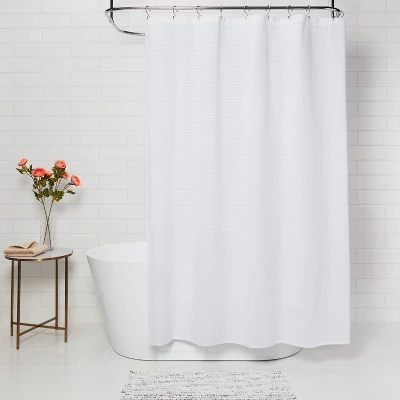 Woven Stripe Shower Curtain White - Threshold™ Woven Stripe Shower Curtain White - Threshold™ -WarmWhisper Store GUEST 70b6fec6 72f6 4680 a436 87dcbccadd3d