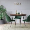 2pk Nils Brass Base Dining Chair Velvet Forest Green - Threshold™