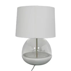 Glass Mixed Material Table Lamp Gray (Includes LED Light Bulb) - Threshold™ -WarmWhisper Store GUEST 74ca1d19 93da 426a b264 1c6b80491901