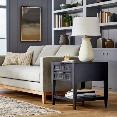 East Bluff 2 drawers Woven Accent Table Black - Threshold™ designed with Studio McGee East Bluff 2 Drawers Woven Accent Table Black - Threshold™ Designed With Studio McGee -WarmWhisper Store GUEST 79cba176 f3c7 43db a2cb 93ba0c857dd0