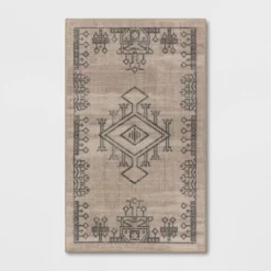 Hancock Distressed Center Motif Rug Beige - Threshold™ -WarmWhisper Store GUEST 7abb6d49 1fa2 45cb 8bc2 da63c76cb8c5