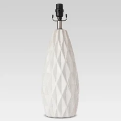 Faceted Ceramic Large Lamp Base White - Threshold™ -WarmWhisper Store GUEST 7b2627e8 f8a0 414b 98d0 40d1edd56162