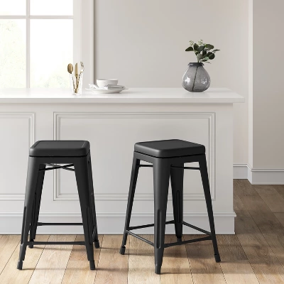 Set of 2 Carlisle Backless Swivel Counter Height Barstool Matte Black - Threshold™ Set Of 2 Carlisle Backless Swivel Counter Height Barstool Matte Black - Threshold™ -WarmWhisper Store GUEST 7c302ba9 8d1e 4f3d ad91 f234c58b5fbf