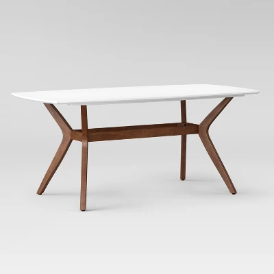 72" Emmond Mid-Century Modern Dining Table White/Brown - Threshold™ 72" Emmond Mid-Century Modern Dining Table White/Brown - Threshold™ -WarmWhisper Store GUEST 7e8d0c01 bb60 4781 b97e aa0e54b2e775
