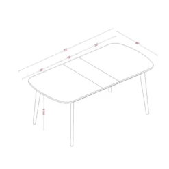 Astrid Mid-Century Drop Leaf Dining Table - Threshold™ -WarmWhisper Store GUEST 804508c4 e30b 4c64 8f04 e4df960068df