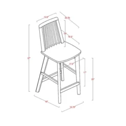 Linden Modified Windsor Wood Counter Height Barstool - Threshold™ Designed With Studio McGee -WarmWhisper Store GUEST 83440ad4 363c 45f5 885d 6fc3fbd62724