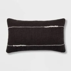 Embroidered Thin Line Lumbar Throw Pillow - Threshold™ -WarmWhisper Store GUEST 83519d45 3b50 42e9 acdb 2aa37482f1a7
