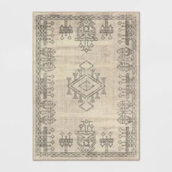 Hancock Distressed Center Motif Rug Beige - Threshold™ -WarmWhisper Store GUEST 83a3285f 266c 4fe0 977c ecd0bb0848d3
