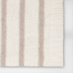Cozy Feathery Knit Border Striped Throw Blanket - Threshold™ -WarmWhisper Store GUEST 840d0204 f466 451f aa6f cf9ab12d4704