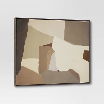 30" x 24" Abstract Framed Canvas Tan - Threshold™ 30" X 24" Abstract Framed Canvas Tan - Threshold™ -WarmWhisper Store GUEST 887f0bf1 7444 4e22 a6c7 150d8a1a448d