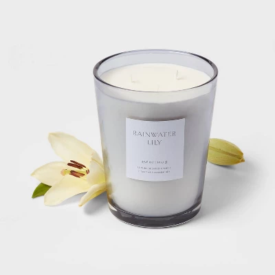 Colored Vase Glass with Dustcover Rainwater Lily Candle Gray - Threshold™ Colored Vase Glass With Dustcover Rainwater Lily Candle Gray - Threshold™ -WarmWhisper Store GUEST 89cc3a1b 8d7e 4237 ab9b 00456900a3cb