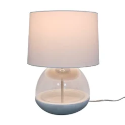 Glass Mixed Material Table Lamp Gray (Includes LED Light Bulb) - Threshold™ -WarmWhisper Store GUEST 8f198274 db4b 4844 b487 1bd096136f6f
