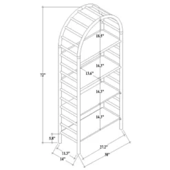 72" Holladay Curved Wooden Bookcase - Threshold™ Designed With Studio McGee -WarmWhisper Store GUEST 907a020b f8bd 48ff ad78 2332a2c16f0a
