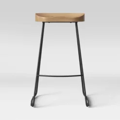 Hull Low Back Barstool Wood/Metal - Threshold 5 Hull Low Back Barstool Wood/Metal - Threshold -WarmWhisper Store GUEST 94c2a590 54b9 4e8d 8e3a 2a073684c565