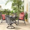 2pc Granby Padded Wicker Outdoor Patio Dining Chairs Arm Chairs Gray - Threshold™