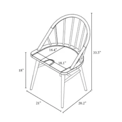 2pk Adwolf Rounded Spindle Dining Chairs Black - Threshold™ -WarmWhisper Store GUEST 9717f7b7 7377 4009 b5b2 b90142c847de