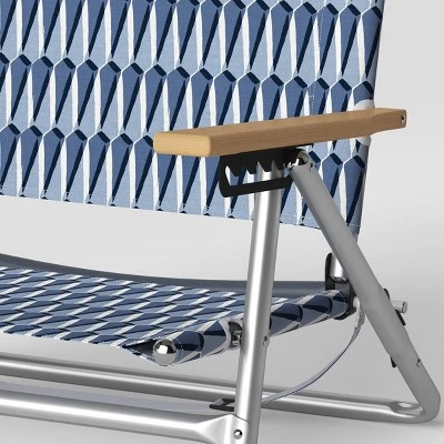 5 Position Beach Chair with Aluminum Frame & Wood Arms - Threshold™ 5 Position Beach Chair With Aluminum Frame & Wood Arms - Threshold™ -WarmWhisper Store GUEST 97ae4a09 d58f 41af b73d 625d9a0d66e8