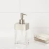 Rectangle Glass With Metal Soap/Lotion Dispenser Clear - Threshold™