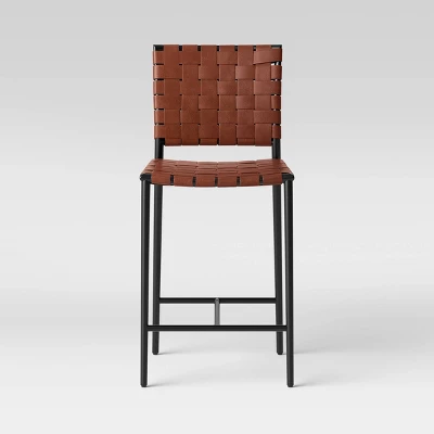 Wellfleet Woven Faux Leather Metal Base Counter Height Barstool - Threshold™ Wellfleet Woven Faux Leather Metal Base Counter Height Barstool - Threshold™ -WarmWhisper Store GUEST 9a1175dc 6d22 4195 89b3 63a6b55fd315