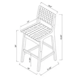 Ceylon Woven And Wood Barstool - Threshold™ -WarmWhisper Store GUEST 9be68a40 6edf 484a 9f20 888ef67584b7
