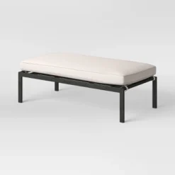 Ryegate 2pc 4' Mini Patio Daybed With Ottoman Weathered Teak - Threshold™ -WarmWhisper Store GUEST 9c5dc5eb c01a 48d7 92cd b0baa9bb564c