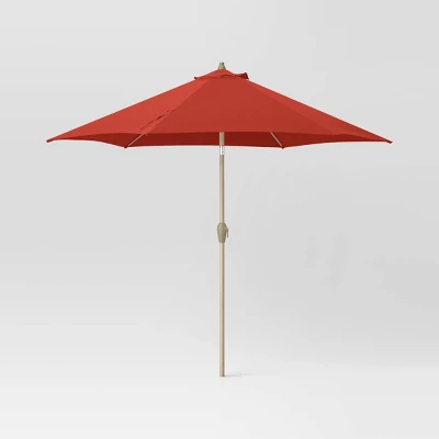 9'x9' Market Patio Umbrella - Light Wood Pole - Threshold™ 9'x9' Market Patio Umbrella - Light Wood Pole - Threshold™ -WarmWhisper Store GUEST 9db5dec2 e939 4b4f 952d 58f53d61f0ef