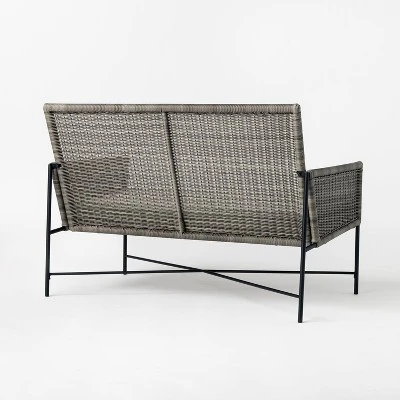 Wicker & Metal X Frame Patio Loveseat - Gray - Threshold™ designed with Studio McGee Wicker & Metal X Frame Patio Loveseat - Gray - Threshold™ Designed With Studio McGee -WarmWhisper Store GUEST a007800d 2bb8 49be 8c3b 00a66dcf20a9