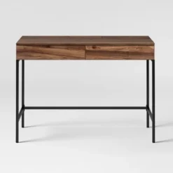 Loring Wood Writing Desk With Drawers And Charging Station - Threshold™ -WarmWhisper Store GUEST a180d95f 494d 40fe 99aa 477952f0ae1b