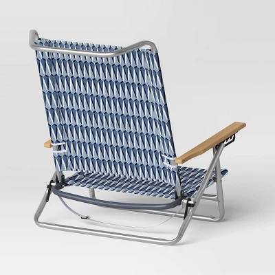 5 Position Beach Chair with Aluminum Frame & Wood Arms - Threshold™ 5 Position Beach Chair With Aluminum Frame & Wood Arms - Threshold™ -WarmWhisper Store GUEST a2ecffc2 8298 48e2 9451 f769ebfbd8ba