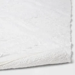 Diamond Embossed Tasseled Woven Bath Rug White - Threshold™ -WarmWhisper Store GUEST a41a3a38 19d0 40ad 85fe c303fbd316c2