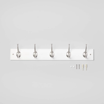 New Traditional 5 Hooks Rail Silver/Ivory - Threshold™ New Traditional 5 Hooks Rail Silver/Ivory - Threshold™ -WarmWhisper Store GUEST a46bea50 f231 40cf b49f 57d0e5c2b3d3