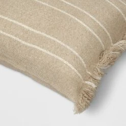Textured Linen Striped Throw Pillow Neutral - Threshold™ -WarmWhisper Store GUEST a82a2b2d 43ce 4efa 82dd d8171cafb597