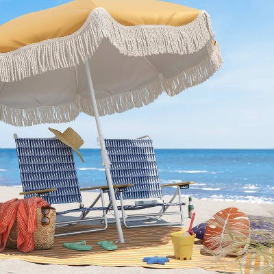 5 Position Beach Chair with Aluminum Frame & Wood Arms - Threshold™ 5 Position Beach Chair With Aluminum Frame & Wood Arms - Threshold™ -WarmWhisper Store GUEST a8c1244a 082e 4699 99c4 37f8e32445cb