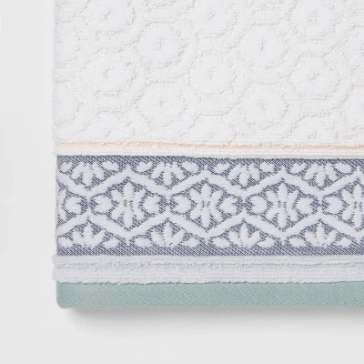 Pattern Filled Stripe Towel Blue - Threshold Pattern Filled Stripe Towel Blue - Threshold -WarmWhisper Store GUEST a970c843 07d8 4be6 9041 ce5c31827d4e