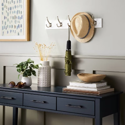 New Traditional 5 Hooks Rail Silver/Ivory - Threshold™ New Traditional 5 Hooks Rail Silver/Ivory - Threshold™ -WarmWhisper Store GUEST aa5bc486 95fc 4253 a365 425d7ff05cca