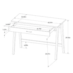 Paulo Wood Writing Desk With Drawer - Threshold™ -WarmWhisper Store GUEST aa67f76e 579f 471c 9f59 5e52d395965b