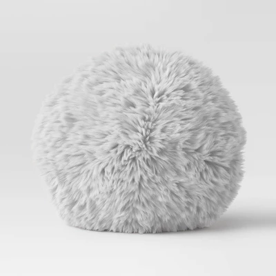 Long Faux Fur Round Throw Pillow - Threshold™ Long Faux Fur Round Throw Pillow - Threshold™ -WarmWhisper Store GUEST ab414e04 7622 4296 b4cc c7d55cccba27