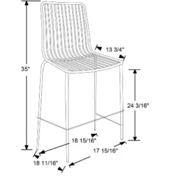 Set Of 2 Sodra Rounded Seat Wire Counter Height Barstool Black - Threshold™ -WarmWhisper Store GUEST aba0b7b0 e031 40e5 a117 6b6b5d67048f