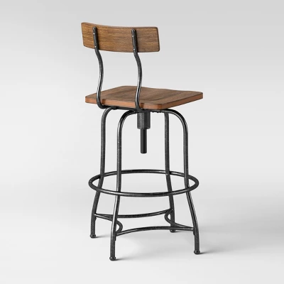 Woodsboro Adjustable Barstool Brown - Threshold™ Woodsboro Adjustable Barstool Brown - Threshold™ -WarmWhisper Store GUEST abdb0bde 7acc 43ee 8f86 d27ad9675953
