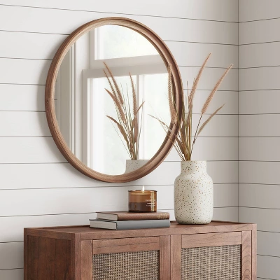 26" Classic Wood Round Mirror Natural - Threshold™ 26" Classic Wood Round Mirror Natural - Threshold™ -WarmWhisper Store GUEST acb749bf 7f3b 4a45 896a aa9677457244