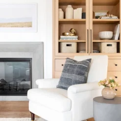 Mercer Rolled Upholstered Arm Chair With Casters Cream - Threshold™ Designed With Studio McGee -WarmWhisper Store GUEST ae5dadb5 a93e 4e44 a1be e214b80dc4bd