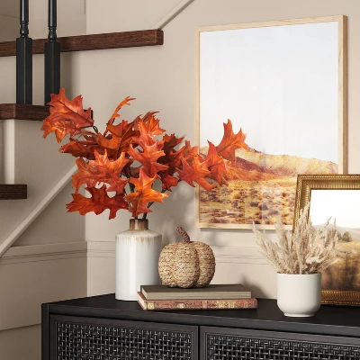 Oak Leaf Arrangement in Ceramic Pot - Threshold™ Oak Leaf Arrangement In Ceramic Pot - Threshold™ -WarmWhisper Store GUEST aee78da5 b2bb 4cdf a9d6 b57e4e67eb5b