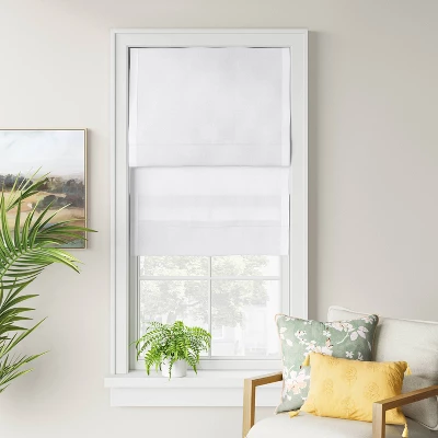 1pc Light Filtering Cordless Linen Blend Roman Window Shade White - Threshold™ 1pc Light Filtering Cordless Linen Blend Roman Window Shade White - Threshold™ -WarmWhisper Store GUEST afe440a2 6786 4306 9297 975f83fc60f6