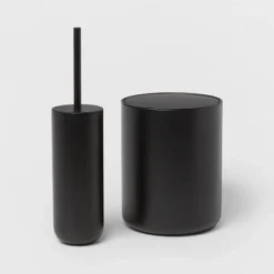 Metal Waste Can Black - Threshold™ -WarmWhisper Store GUEST b0320eea b2f7 4cc8 861e 64b66fdb0fcc