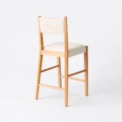 2pk Yalecrest Upholstered Seat And Back With Wood Frame Counter Height Barstools Cream/Natural - Threshold™ Designed With Studio McGee -WarmWhisper Store GUEST b0d26e7a 0445 46ba 94e6 8e3a6b4d65da