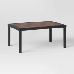 Bryant 2pc Faux Wood Patio Loveseat & Coffee Table - Gray/Natural - Threshold™ -WarmWhisper Store GUEST b1ce228e 4d90 41bf 8569 6b971c072569